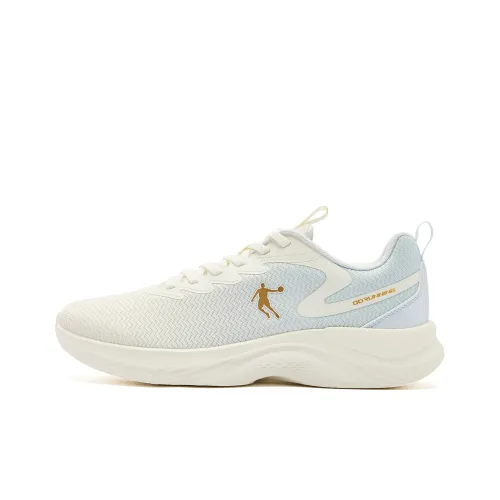 QIAODAN Running Shoes Men Low-Top Ivory Thin Sateen Blue