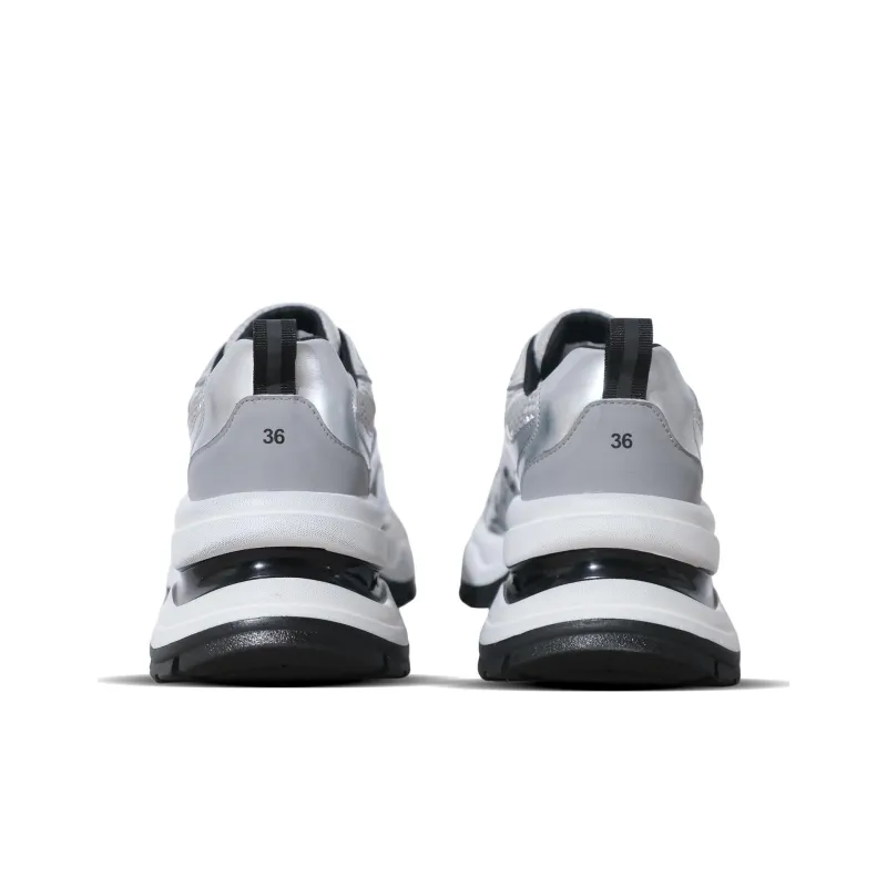 EYGPAP Chunky Sneakers Women's Silver-3