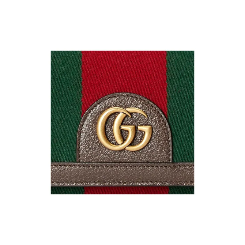 GUCCI Canvas With Leather One Shoulder Crossbody Clutches Mini Men's Green/Red-7