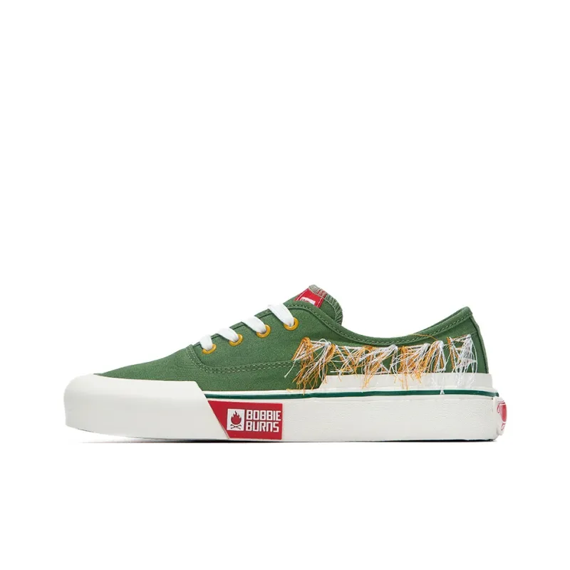 BOBBIE BURNS Anti Slip Wear Resistant Low Top Skateboard Shoes Unisex Green-0