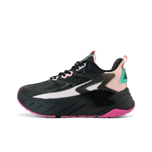 Warrior Sports Casual Shoes Height Enhancing Wear Resistant Lightweight Low Top Running Shoes Women's Black Pink
