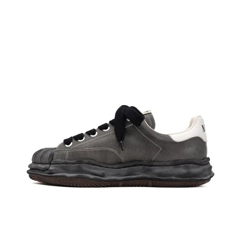 Maison MIHARA YASUHIRO Blakey Og Sole Leather Low Grey Black-12