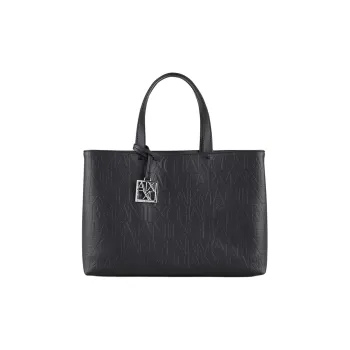 EMPORIO ARMANI PU Tote Bag, Shopping Bag, Handbag Women's Black