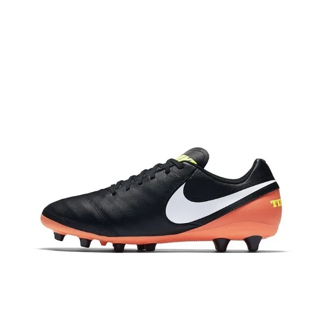 Nike Tiempo Genio 2 Leather Ag Pro 'Black Orange'-0