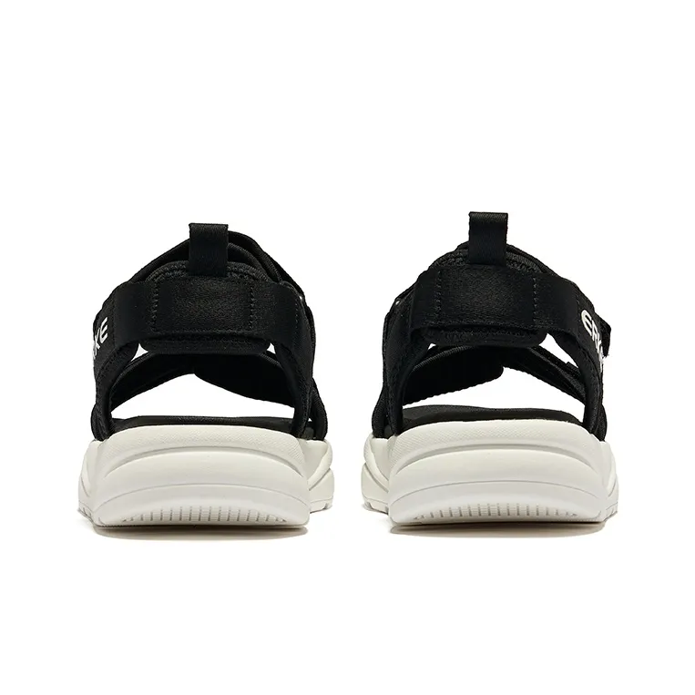 Erke Drifting Beach Sandals Men's Jet Black Microcrystal White-3