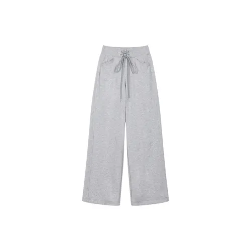 Bosieagender Knitted Sweatpants Women's Heather Gray