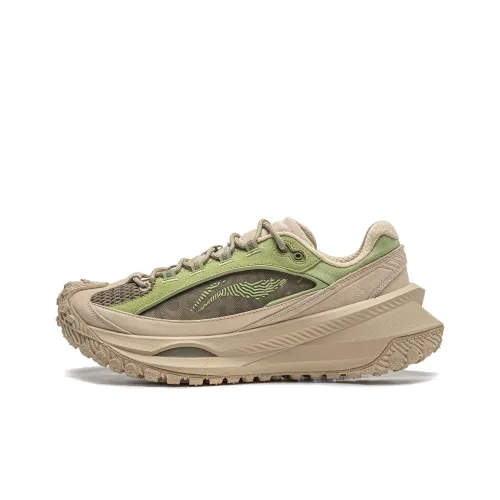 LiNing Running Shoes Unisex Low-Top Agarwood Green/Milk Tea Yellow/Moss Green