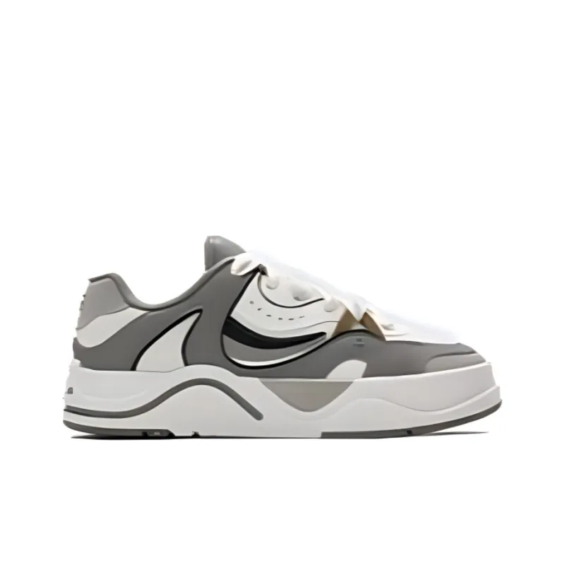 FILA FUSION 50 50 Durable Breathable Low Top Skateboard Shoes Men's White Gray-1