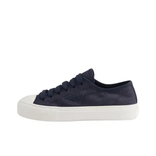 PRADA Triangle-logo Canvas Sneakers