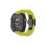 Black Case, Mustard Green Strap