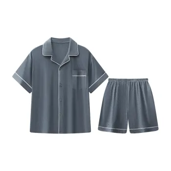 Lan Miao Pajama Set Men's Slate Gray