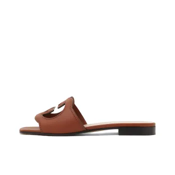 GUCCI Women's Interlocking G Cut Out Slide Sandal 'Cuir' Women's