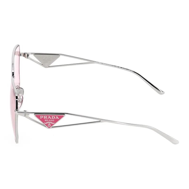 PRADA Triangle-logo Rounded Sunglasses-2