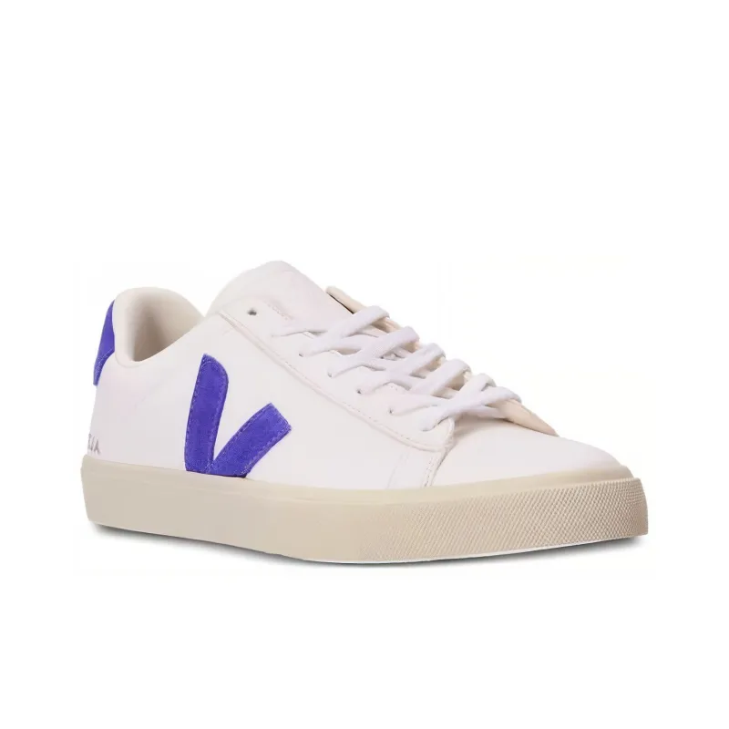 VEJA Campo Chromefree Leather White Cobalt Blue-1
