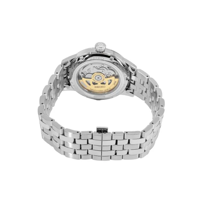 SEIKO Presage Series Automatic Mechanical Movement Stainless Steel Strap Watch Unisex Gray Dial-1