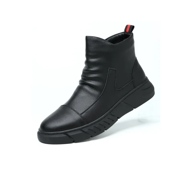 MODENGPAN Ankle Boots Men's Black-3