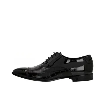 PHILIPP PLEIN Crocodile-effect Leather Oxford Shoes