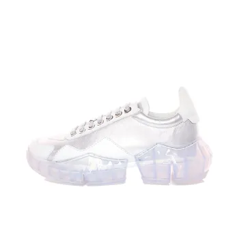 Jimmy Choo Diamond F Low Top Casual Shoes Women's Silver