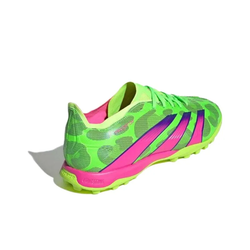 Adidas PREDATOR LEAGUE TF Rubber Broken Studs Cushioned Wear Resistant Breathable Soccer Shoes Unisex Green Purple-4