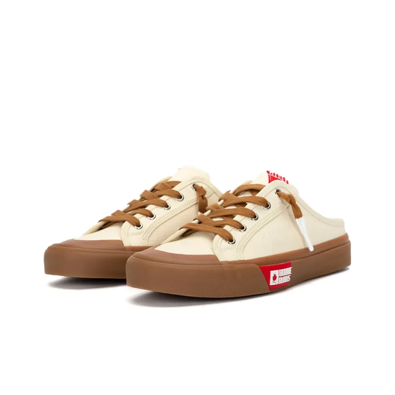 BOBBIE BURNS Balance Low Top Canvas Shoes Unisex Beige Yellow-2