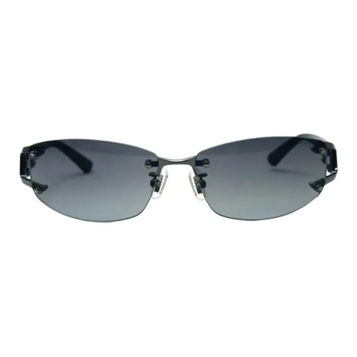 Police Titanium Plastic Rectangular Sunglasses Men's Black-1