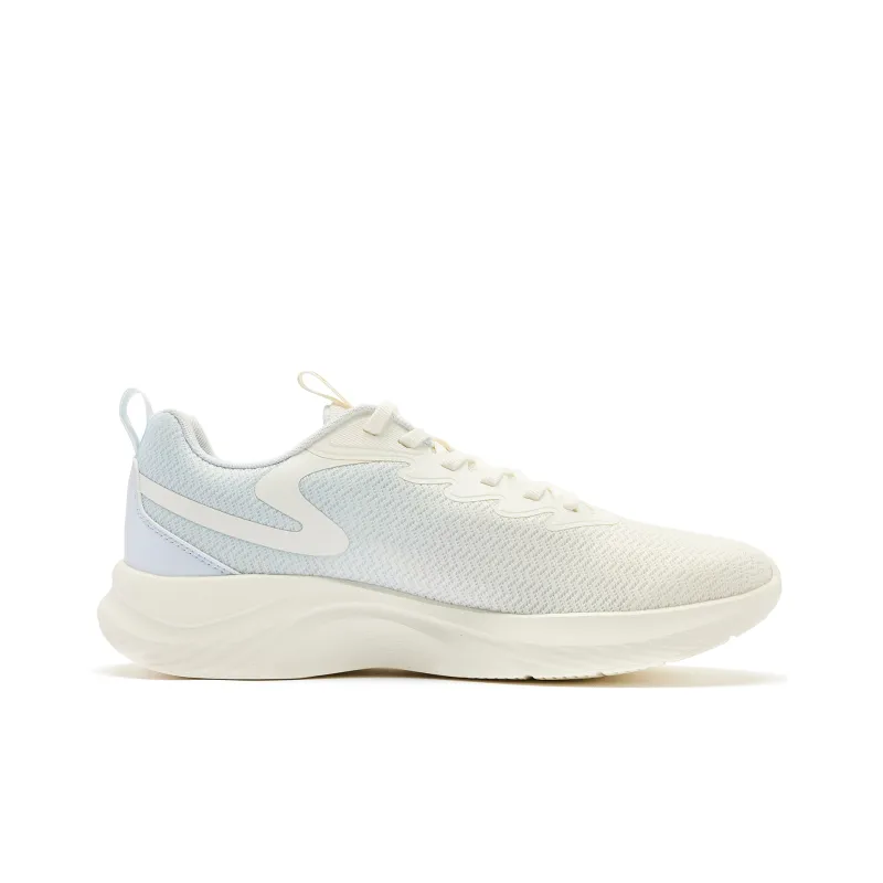 QIAODAN Balance Lightweight Low Top Running Shoes Men's White Blue-1