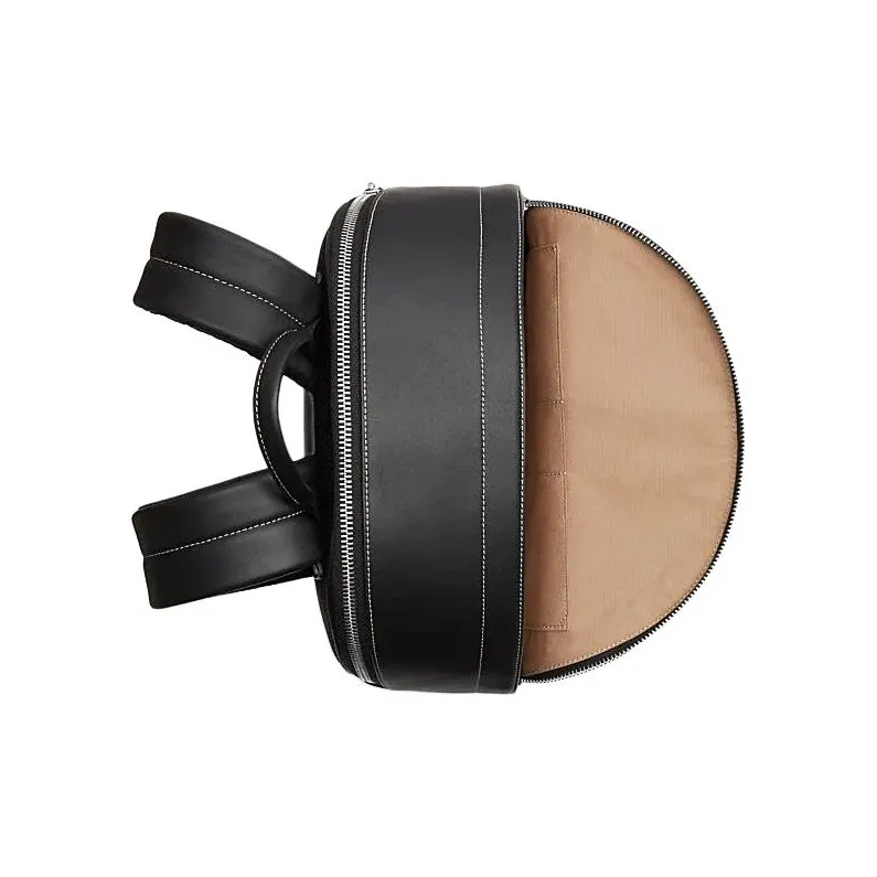 COACH West Cow Leather With Leather And Fabric Backpack Tubas Women's Hardware & Black & Chalk-2