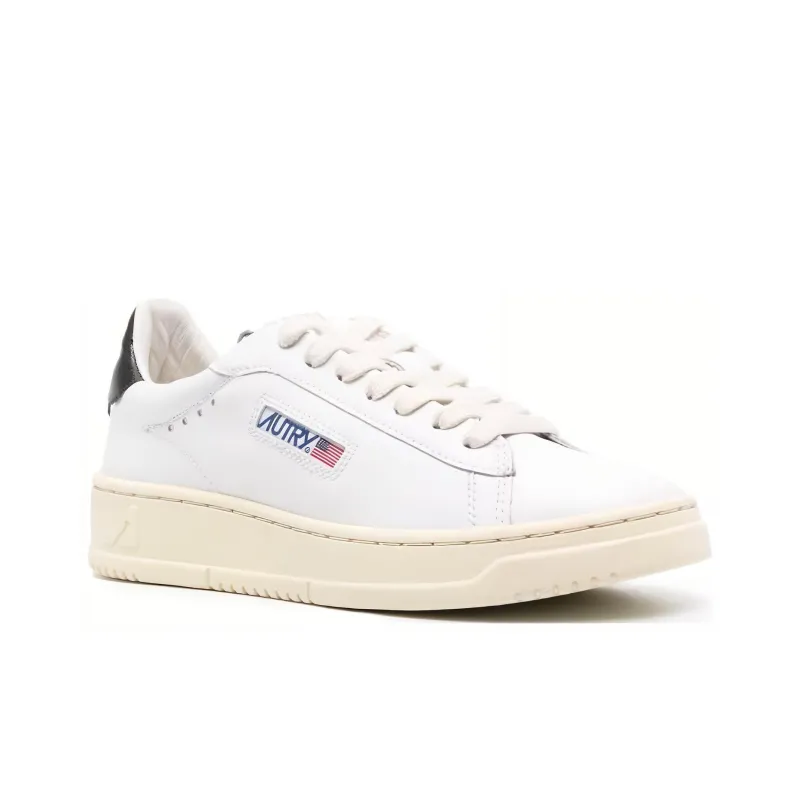 AUTRY Dallas Low Leather 'White Black' Women's-1