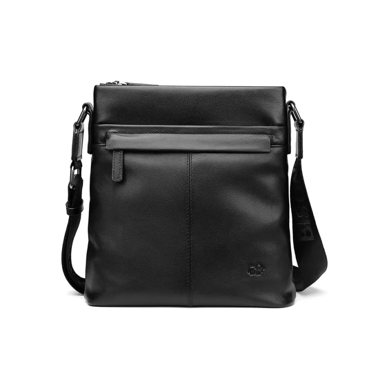 BISON DENIM Top Grain Cow Leather Crossbody Bag Backpack Shoulder Bag Regular Men's Black/Coffee-1