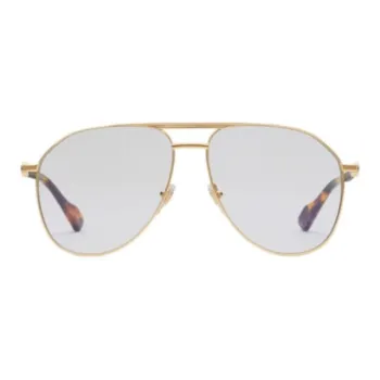 GUCCI Acetate Metal Aviator Sunglasses Women's Gold