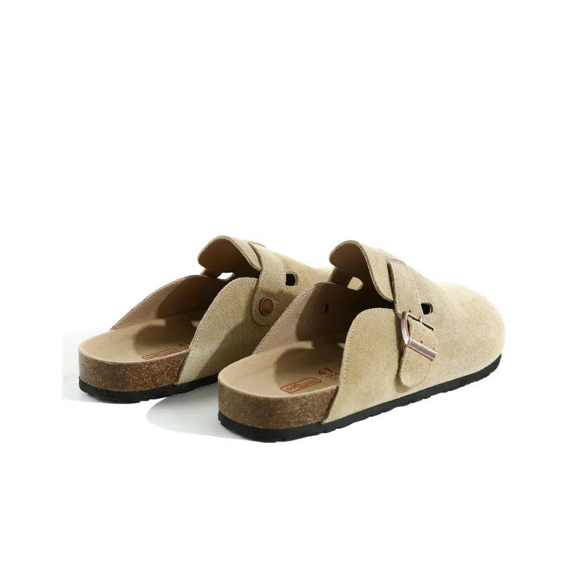 RO Closed Toe Slippers Unisex Khaki Gray-12