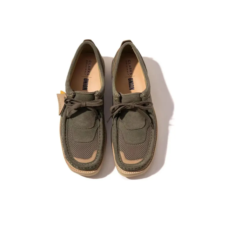 Union x Clarks Wear-Resistant Mid-Top Casual Shoes Women's Green-3