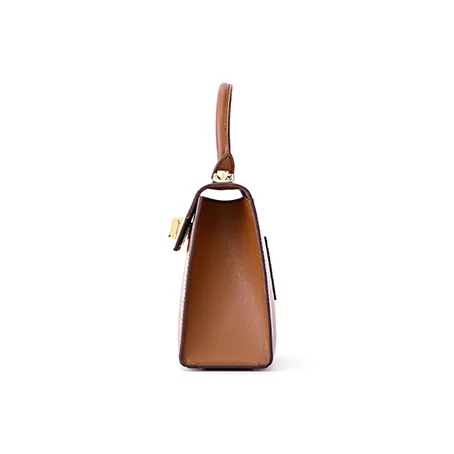 FION Cow Leather Shoulder Bag, Crossbody Bag, Handbag Tubas Women's Brown-2