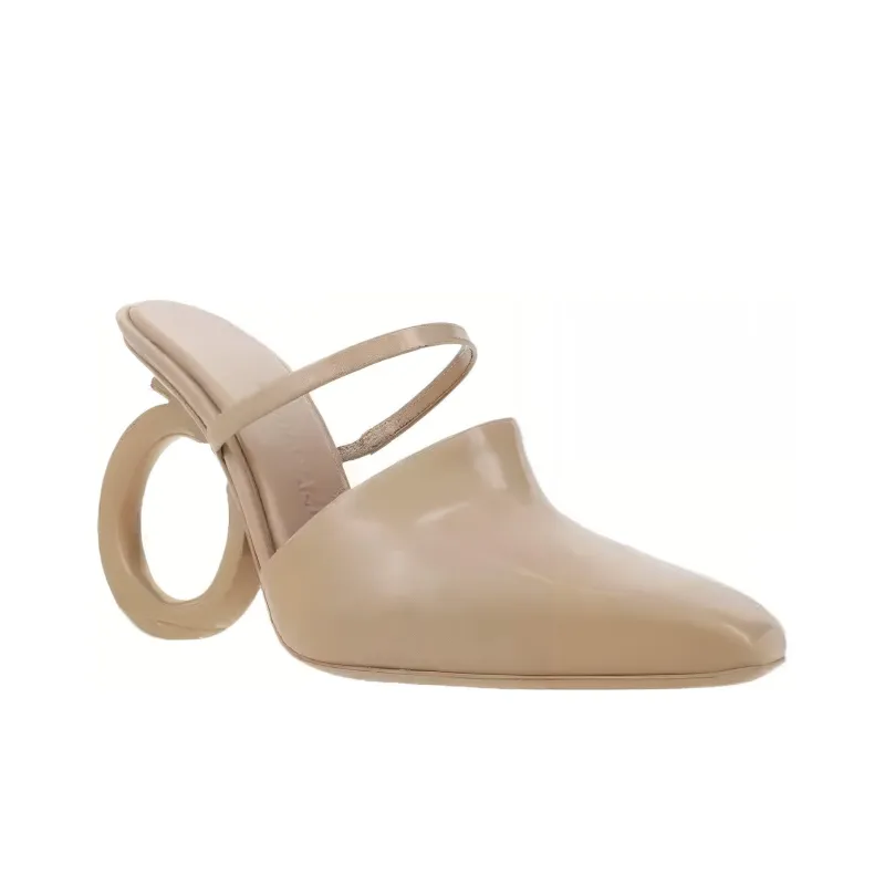 FERRAGAMO Wrap toe Slippers Women's Umber-2