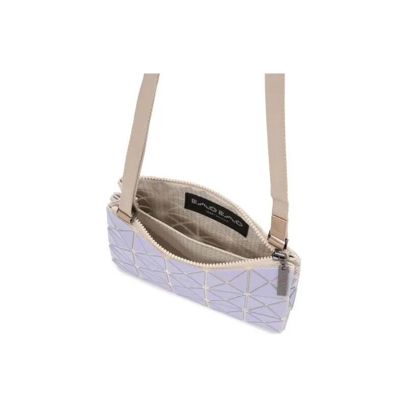ISSEY MIYAKE Polyvinyl Chloride Resin Shoulder Bag, Crossbody Bag Women's Light Purple & Beige-3
