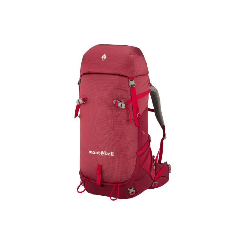 MONTBELL Nylon Outdoor Mountaineering Bag, Backpack Regular Women's Burgundy-0