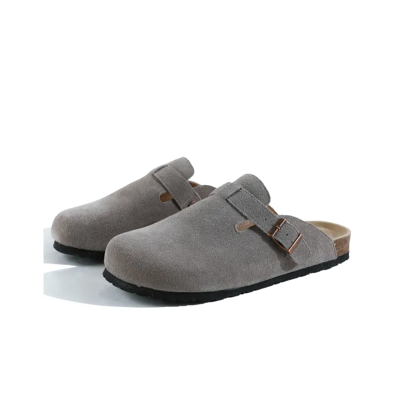 RO Closed Toe Slippers Unisex Khaki Gray-17