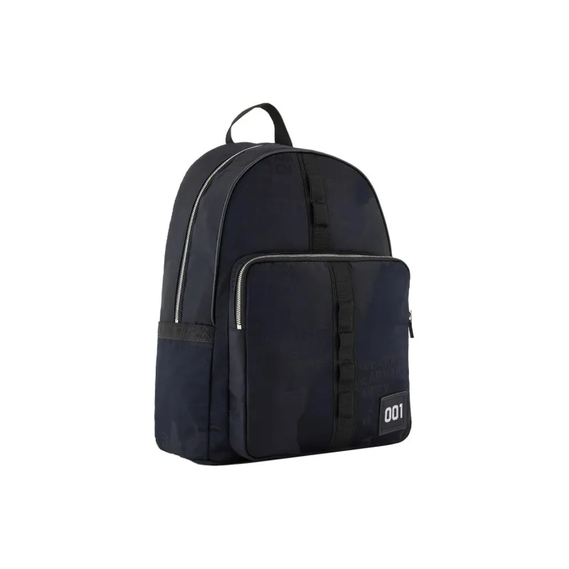 EMPORIO ARMANI Fabric Backpack Men's Blue & Black-1