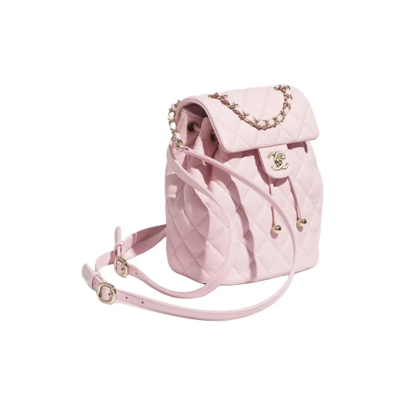 CHANEL Bright Grain Calfskin Backpack Women's Pink-1