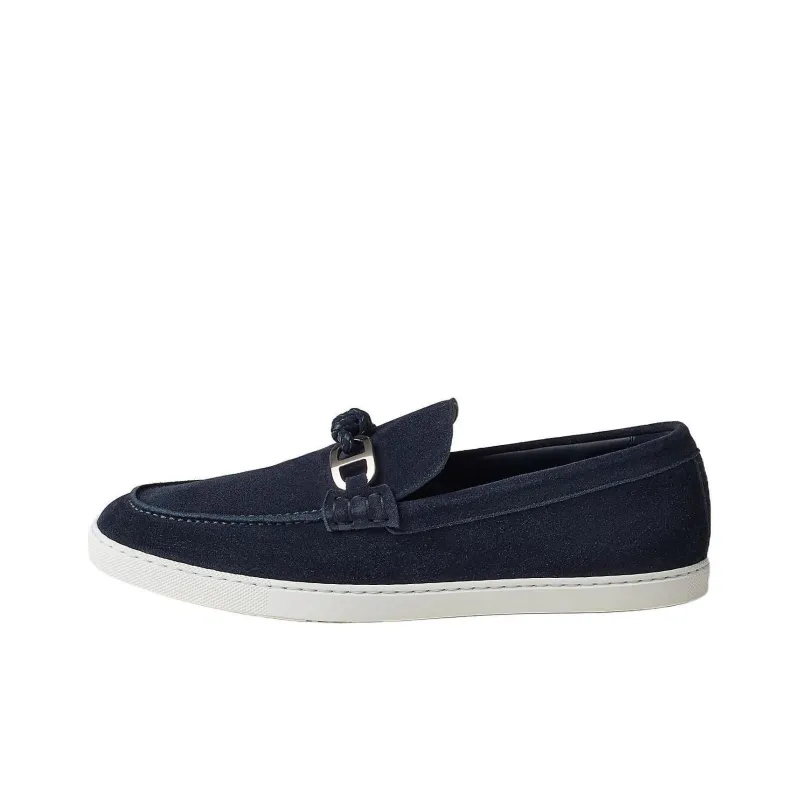 HERMES Ignacio Loafers Men's Marine Blue-0