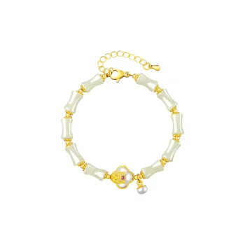 SGE Hetian Jade Bracelets Women's Pale Greenish White Jade
