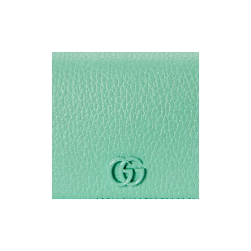 GUCCI GG Marmont Leather Wallets Card Holders Women's Mint Green-6