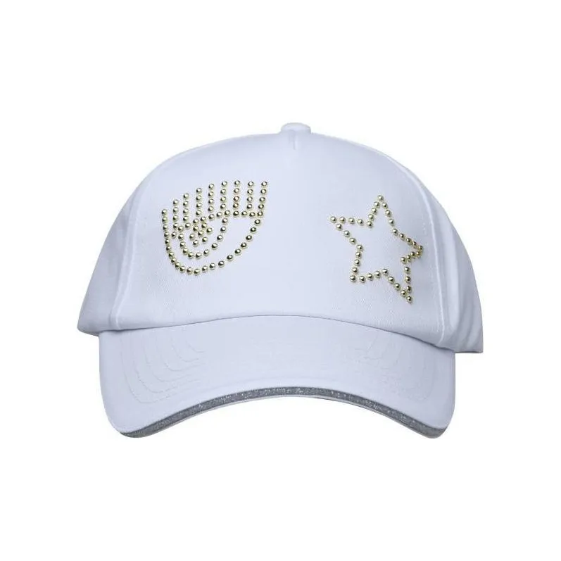 CHIARA FERRAGNI Eye Star Cotton Baseball Cap-0