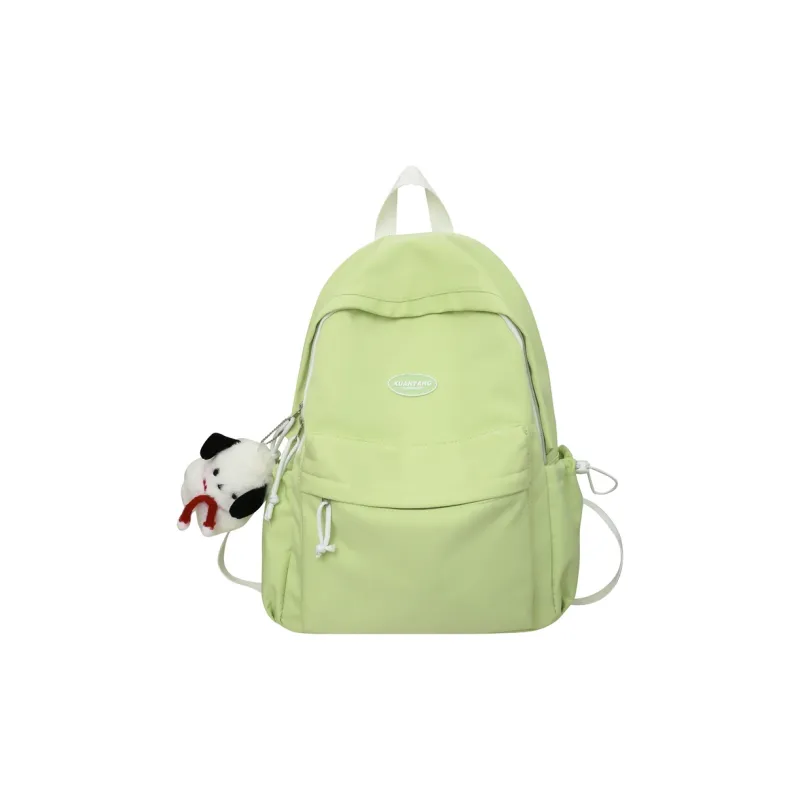 TANGCOOL Nylon Backpack Medium Size Unisex White/Green/Yellow/Purple/Black-1