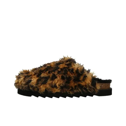 PALM ANGELS Leopard-pattern Textured Slippers