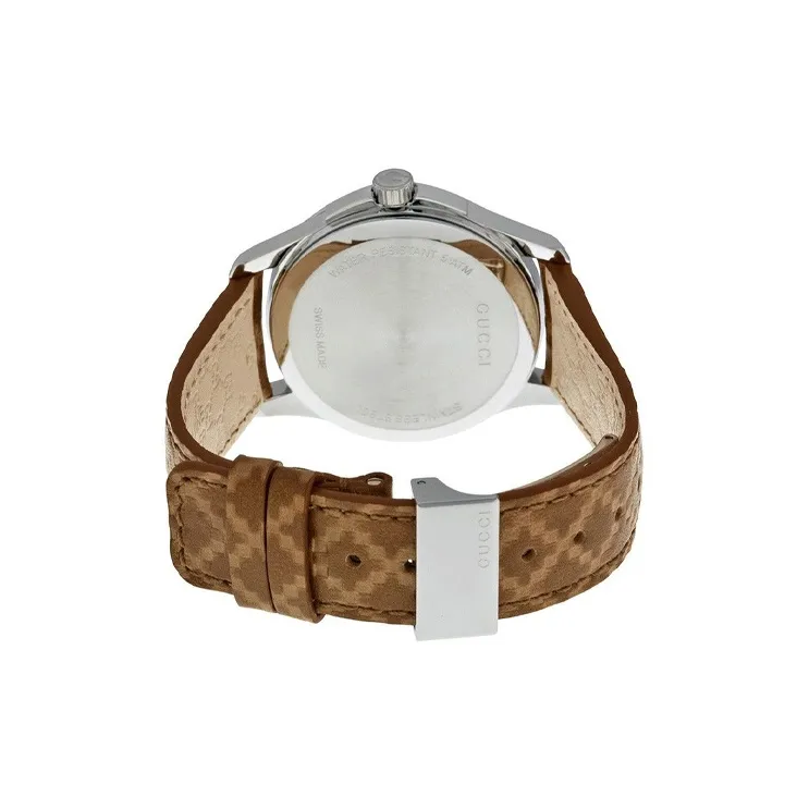 GUCCI Wrist Watch Automatic Mechanical Movement Leather Watch Bands 38mm Beige Watch Dial Unisex-2