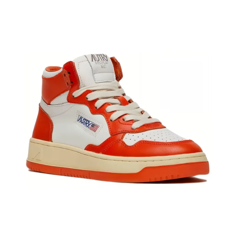AUTRY Stylish Skateboarding Shoes Women's White Orange-1