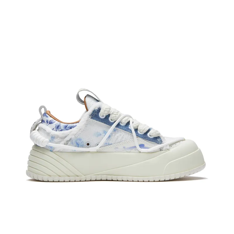 ON MAX Paper Airplane Series Abrasion Resistant Height Increasing Low Top Skateboard Shoes Unisex Blue White-1