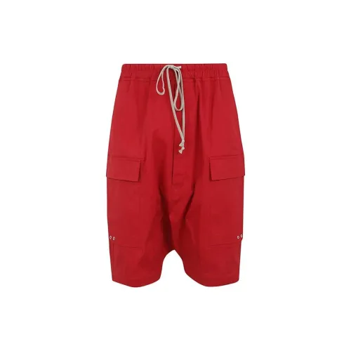 RICK OWENS Cargo Shorts Men Red