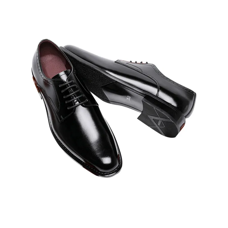 YEDANI Dress Shoes Men Low Top Black/Brown-4